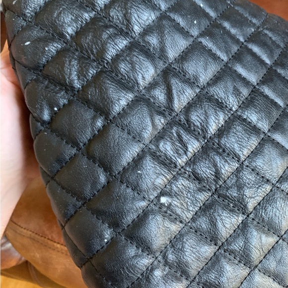 Aldo - Black Quilted Tote Purse with Gold Chain - Picture 6 of 7